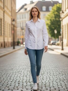 🌻 RW & CO Classic White Long-Sleeve Button-Up Shirt #614